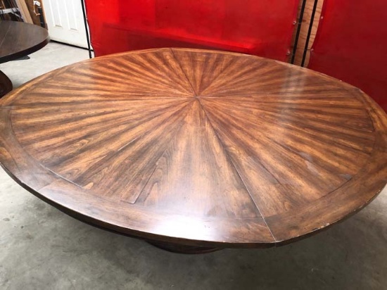 LARGE CONVERTIBLE ROUND DINING TABLE