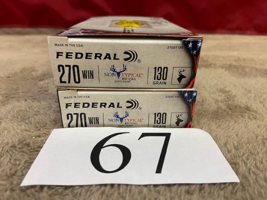 (2) BOXES FEDERAL 270WIN AMMO  40 ROUNDS TOTAL