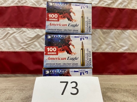 (3) BOXES FEDERAL .223REM AMMO    300 ROUNDS TOTAL