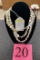 3 STRAND FRESHWATER PEARL NECKLACE