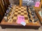 2003 DUCKS UNLIMITED WOOD CHESS SET