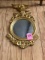 GOLD FRAME ROUND WALL MIRROR