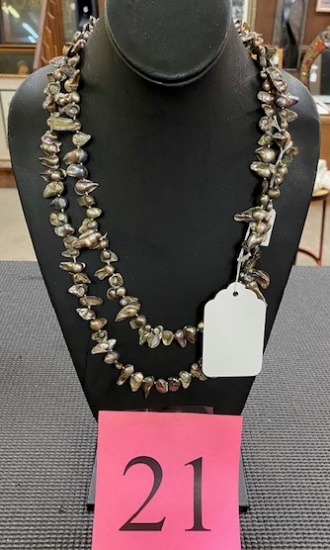 48" NATURAL FRESHWATER PEARL NECKLACE