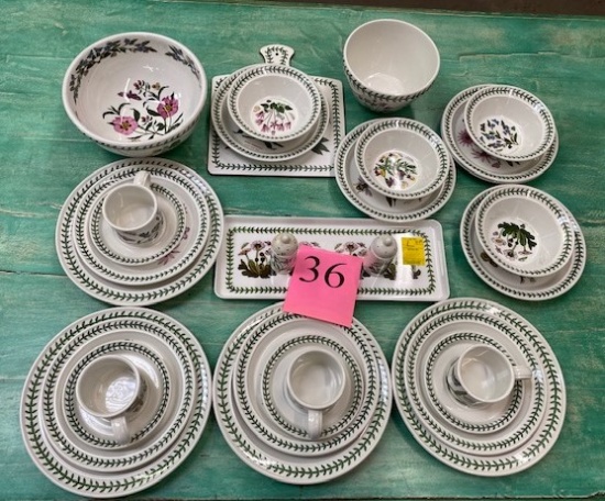 31PC "THE BOTANIC GARDEN" DISHES