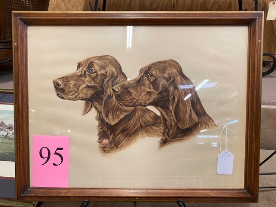 FRAMED RETRIEVERS SIGNED PRINT