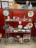 LARGE LOT OF GLASSWARE, DISHES AND DÃ‰COR