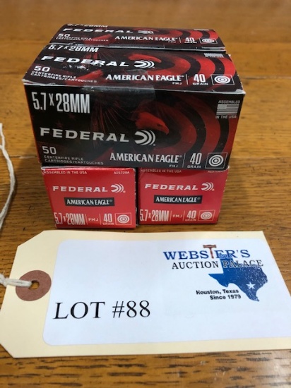 (4 ) BOXES FEDERAL 5.7X28MM