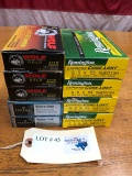 (9 )  BOXES OF 6.5X55 SWEDISH REMINGTON & WOLF