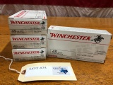 (4) BOXES WINCHESTER .45 AUTO 230 GN FMJ