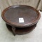 ROUND GLASS TOP COFFEE TABLE