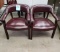 PAIR OF BARREL BACK ARM CHAIRS