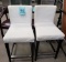 PAIR OF UPHOLSTERED COVERED CHAIRS
