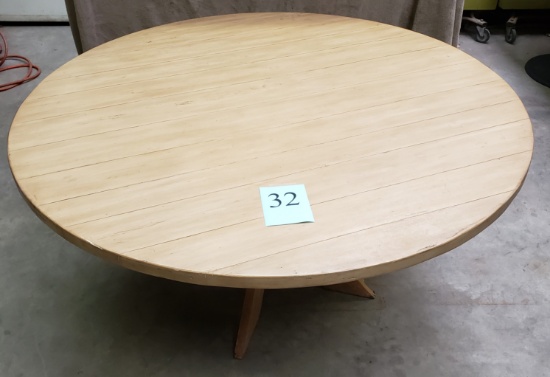 LARGE ROUND WOOD TABLE 60"
