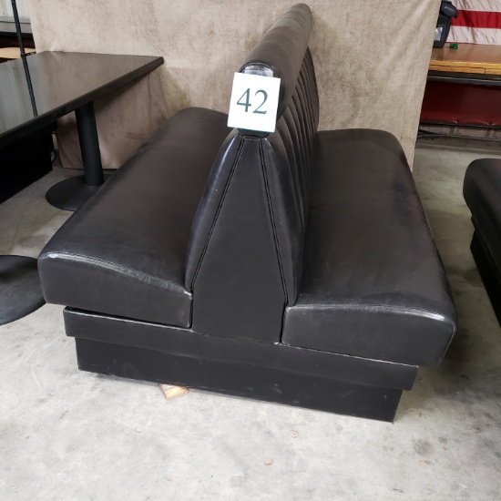 BLACK DOUBLE BOOTH BENCH