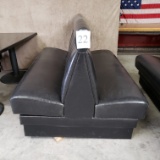 BLACK DOUBLE BOOTH BENCH