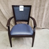 SET OF 4 BLUE ARM CHAIRS
