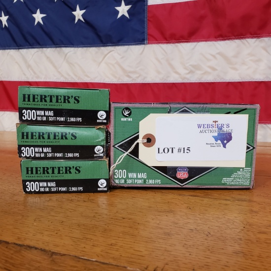 (4) BOXES HERTER'S 300 WIN MAG