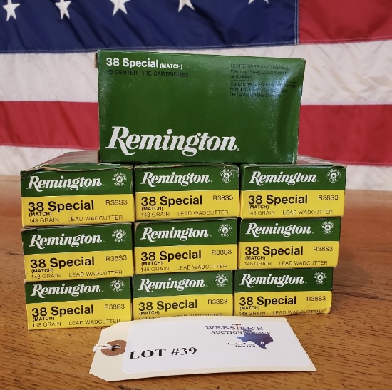 (10) BOXES REMINGTON 38 SPECIAL