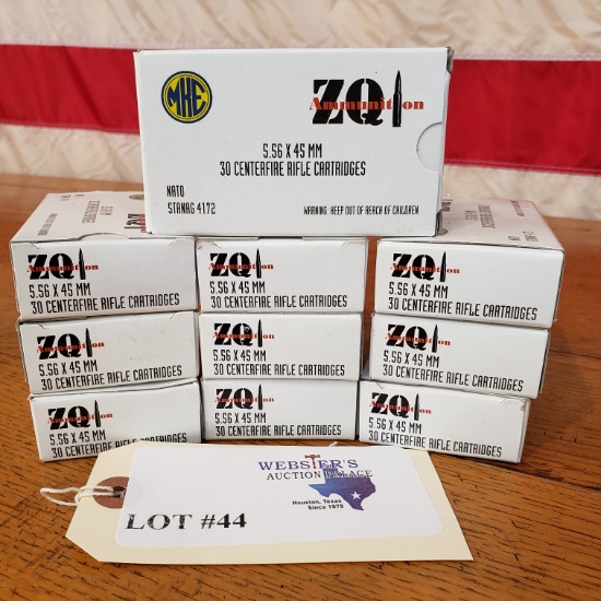 (10) BOXES XQI AMMUNITION 5.56X45MM