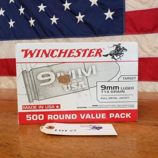 (1) BOX WINCHESTER 9MM LUGER