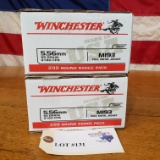 (2) BOXES WINCHESTER 5.56 200 ROUND RANGE PACKS 55 GRAIN