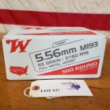 (1) BOX WINCHESTER 5.56MM *500 COUNT* RANGE PACK
