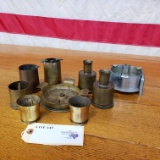 LOT OF WWII ARTILLERY SHELL ASHTRAYS - 1942-1945