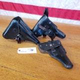 LOT OF 3 LEATHER PISTOL HOLSTERS
