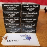 (10) BOXES AMERICAN EAGLE AR 5.56 X 45MM