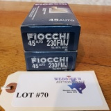 (2) BOXES FIOCCHI 45 AUTO 230FMJ