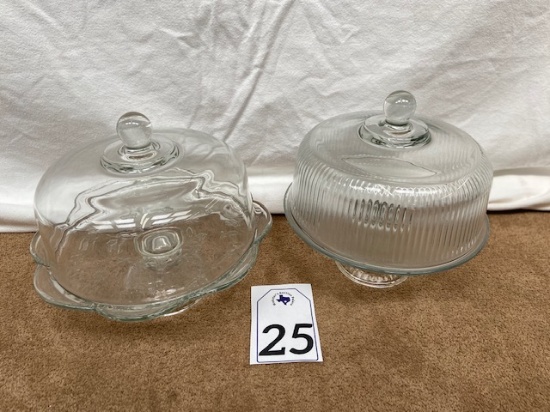 2 - COVERED CAKE PLATES