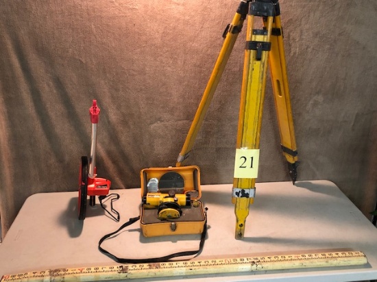 NESTLE NESTOR 6 SURVEY TRANSIT LEVEL INSTRUMENT W/ TRIPOD , MEASURING WHEEL