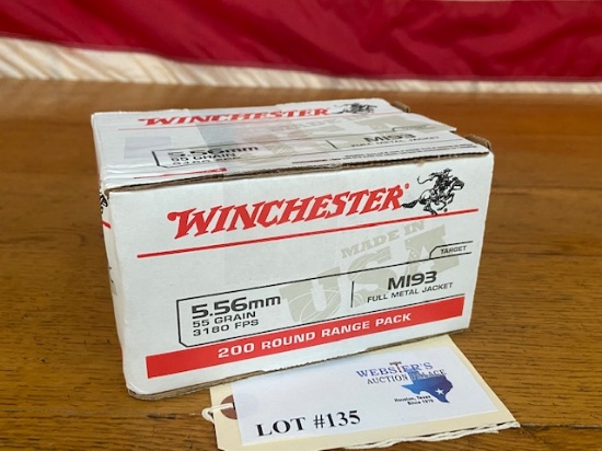 (1) RANGE PACK WINCHESTER 5.56MM M193 55GR *200 ROUNDS