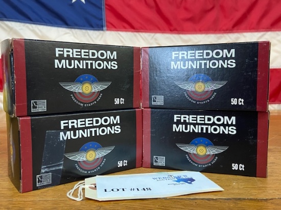 (4) BOXES FREEDOM MUNITIONS 223 CAL 55GR FMJ *200 ROUNDS
