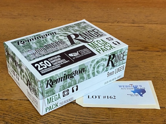 (1) RANGE PACK REMINGTON 9MM LUGER 115GR FMJ *250 ROUNDS