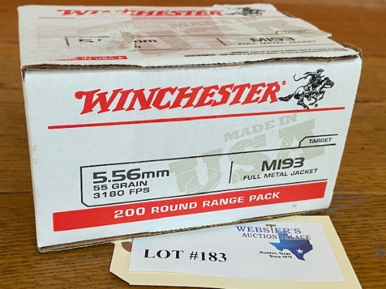 (1) RANGE PACK WINCHESTER 5.56MM M193 55GR *200 ROUNDS