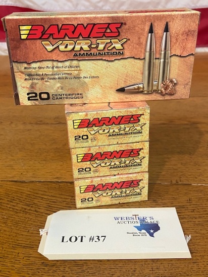 (4) BOXES BARNES VOR-TX  300 AAC BLACKOUT 110GR *80 ROUNDS