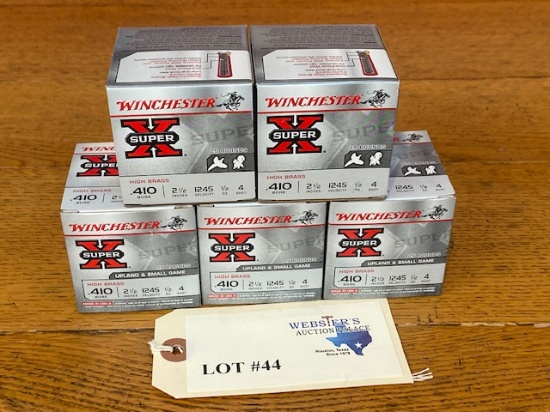(5) BOXES WINCHESTER .410GA 2.5 INCH 4 SHOT *125 ROUNDS