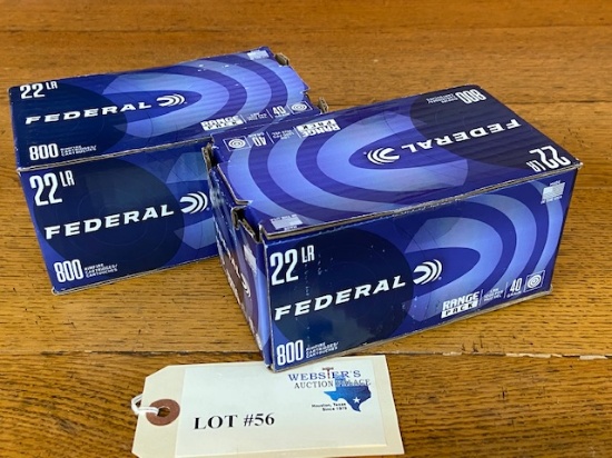 (2) RANGE PACKS FEDERAL 22LR 40GR *1,600 ROUNDS
