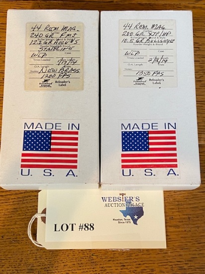 (2) BOXES 44 REM MAG 200GR 240GR FMJ *100 ROUNDS