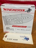 (1) RANGE PACK WINCHESTER 45AUTO 230GR FMJ *200 ROUNDS