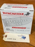 (1) RANGE PACK WINCHESTER 45AUTO 230GR FMJ *200 ROUNDS