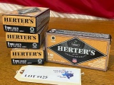 (4) BOXES HERTERS 9MM LUGER 115GR FMJ *200 ROUNDS