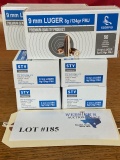 (6) BOXES SCORPIO STV 9MM LUGER 124GR FMJ *300 ROUNDS