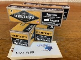 (4) BOXES HERTERS 9MM LUGER 155GR FMJ *400 ROUNDS