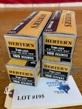 (4) BOXES HERTERS 9MM LUGER *400 ROUNDS