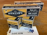 (4) BOXES HERTERS 9MM LUGER 115GR *400 ROUNDS