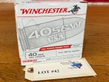 (1) BOX WINCHESTER 40 S&W 165GR FMJ *200 ROUNDS