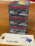 (3) BOXES WINCHESTER SILVERTIP 380 AUTO 85GR DEFENSE JHP *60 ROUNDS