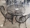 4PC OUTDOOR PATIO ROUND TABLE WITH 3 CHAIRS